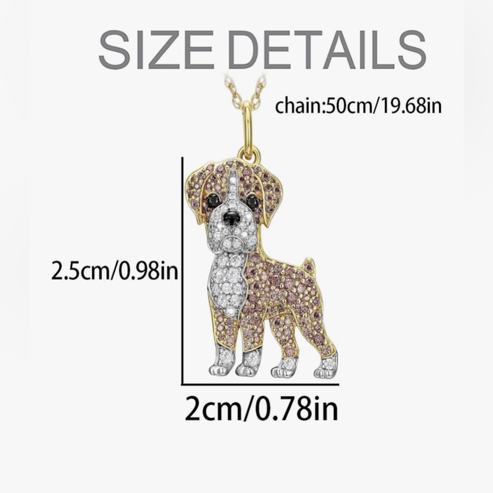 Boxer Dog Pendant Necklace - Picture 2 of 2